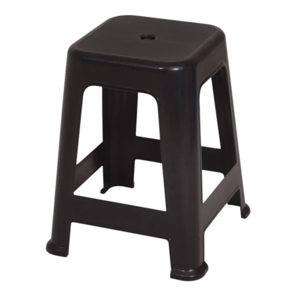 Banqueta De plástico Mor 15151129 Apilable Negro