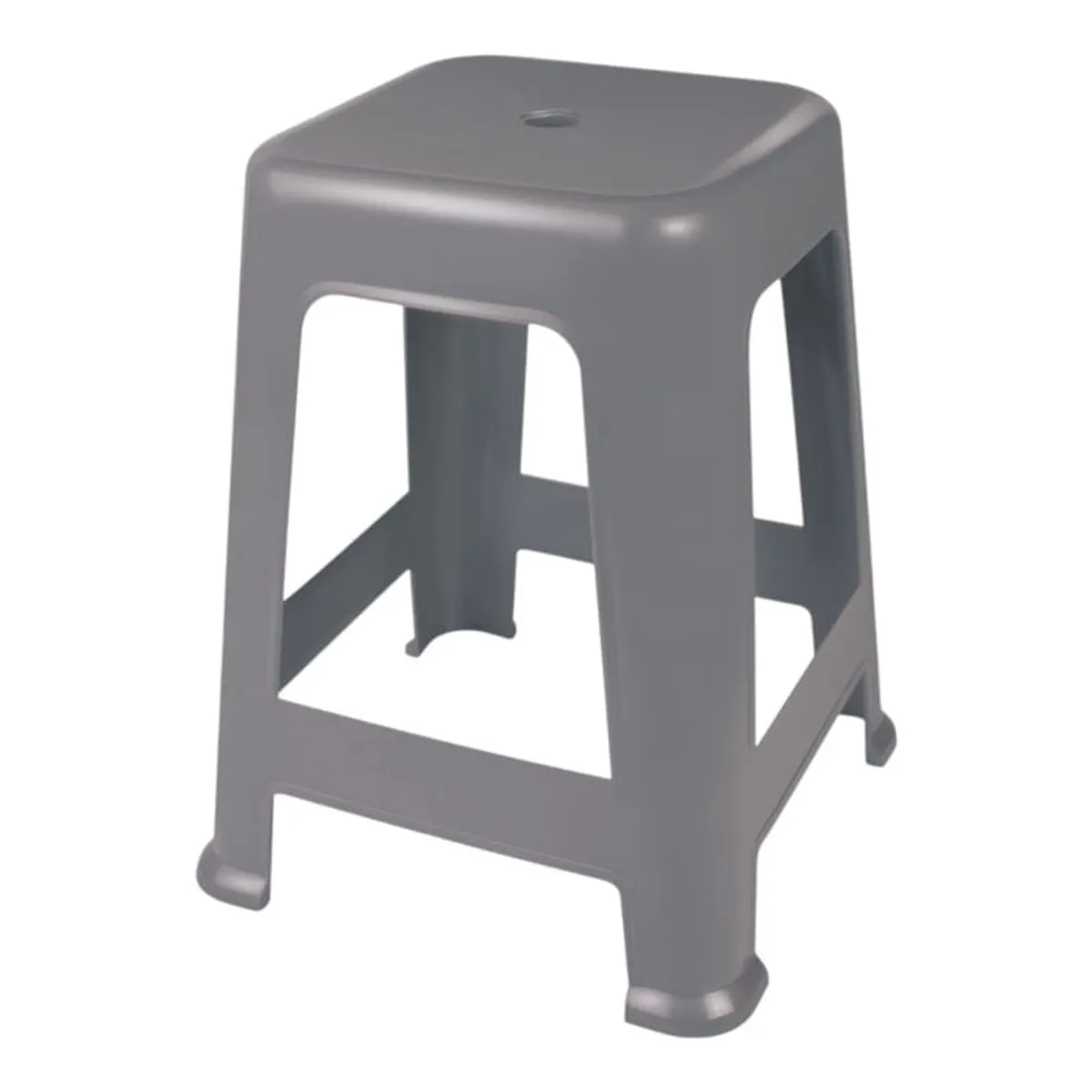 Banqueta De plástico Mor 15151125 Apilable Gris