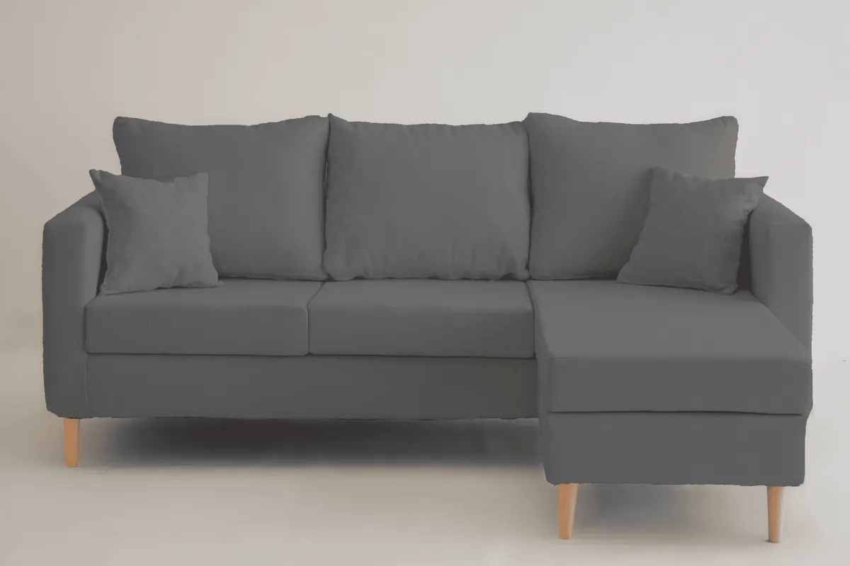 Esquinero Grecia Lino Gris Oscuro