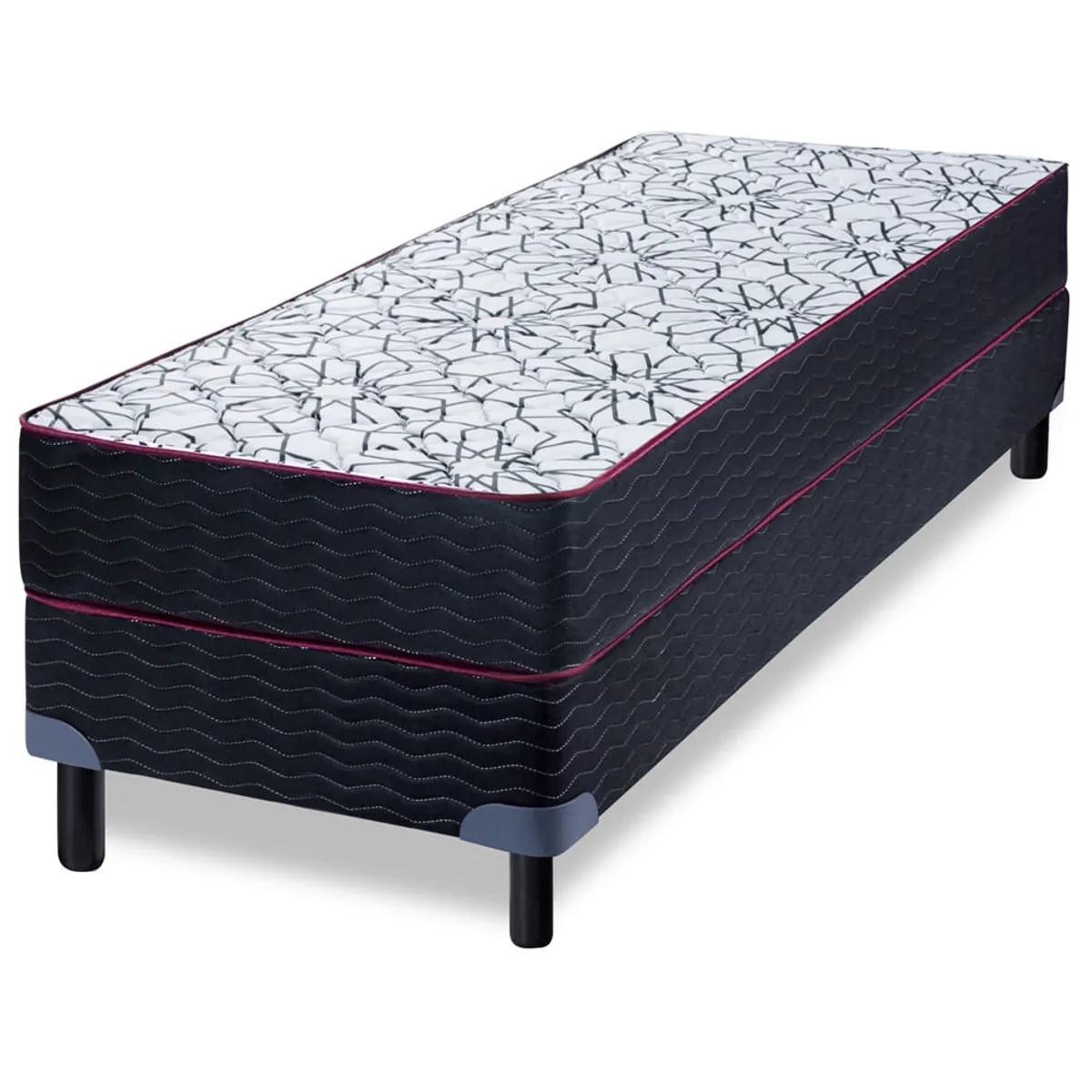 Sommier y Colchón de Resortes de 1 1/2 plazas Zafiro Iridio 100x190