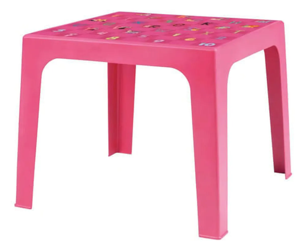 Mesa Cuadrada De Plástico Mor 15151601 Con Estampado Rosa