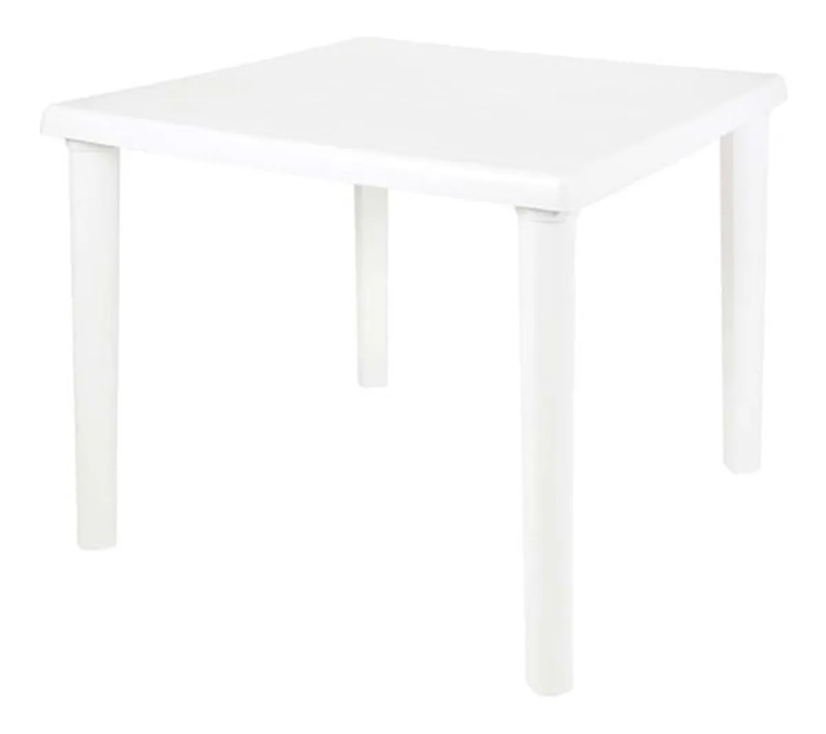 Mesa De Plástico Cuadrada Desmontable Mor 15151401 Blanca