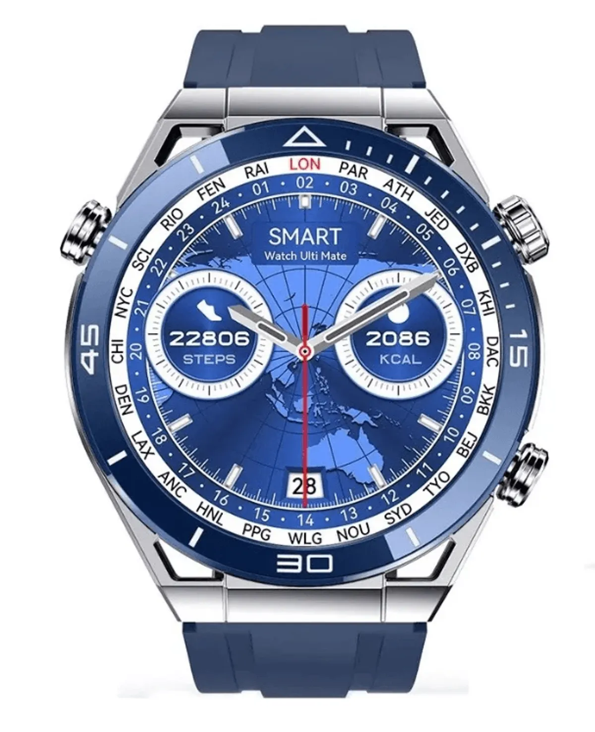 Reloj Smartwatch Dt No.1 Ultra Mate Elegante Nfc - Plata