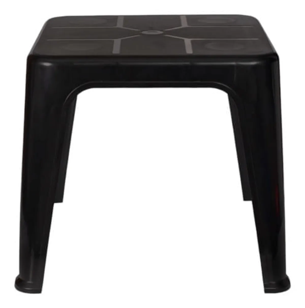 Mesa Auxiliar Cuadrada Jardín Plástica Mor 15151302 Negro